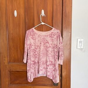 Pink Patterned Women's Top